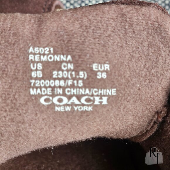 Coach Remonna Canvas & Suede Signature C Logo Sneakers - Picture 11 of 11